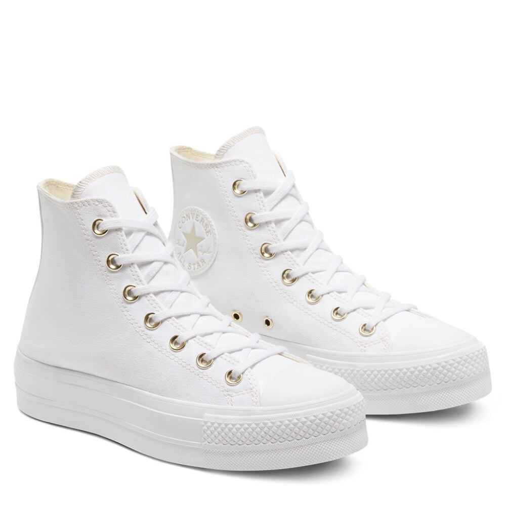 Converse White Gold Platform Chuck Taylor All Star - Picture 3 of 9